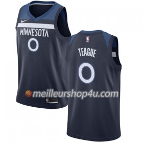 Maillot Basket Homme Minnesota Timberwolves Jeff Teague 0 Nike 2017-18 Navy Swingman